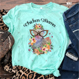 Transfer 002010 - Floral Chicken with Leopard Sunglasses
