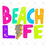Transfer 002018 - Beach Life Leopard Lightning Bolt