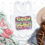 Transfer 002019 - Pink Teal Leopard Beach Vibes