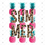 Transfer 002031 - Summer Leopard Pink Pineapples