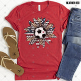 Transfer 002052 - Soccer American Flag Sunflower