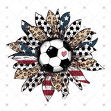 Transfer 002052 - Soccer American Flag Sunflower