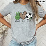 Transfer 002057 - Peace Love Soccer Green Leopard