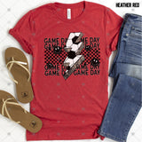 Transfer 002066 - Soccer Game Day Smile & Lightning Bolt Stacked Word Art