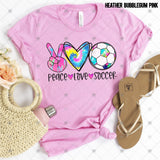 Transfer 002069 - Peace Love Soccer Tie Dye