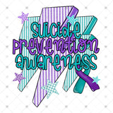 Transfer 002097 - Suicide Prevention Awareness Lightning Bolts