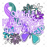 Transfer 002098 - Suicide Prevention Awareness Flowers