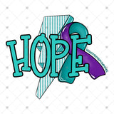 Transfer 002103 - Hope Suicide Prevention Ribbon