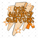 Transfer 002119 - Anti Bullying Awareness Lightning Bolts
