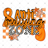 Transfer 002123 - Anti Bullying Zone Black and White Checkered