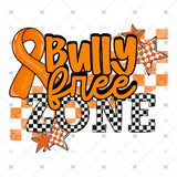 Transfer 002126 - Bully Free Zone Black and White Checkered