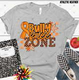 Transfer 002129 - Bully Free Zone Black and Orange Checkered