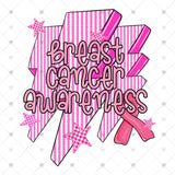 Transfer 002139 - Breast Cancer Awareness Lightning Bolts