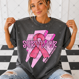 Transfer 002141 - Survivor Breast Cancer Awareness Lightning Bolts