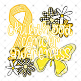 Transfer 002143 - Floral Childhood Cancer Awareness