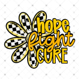 Transfer 002144 - Hope Fight Cure Yellow Flower
