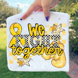 Transfer 002145 - We Fight Together Black and White Checkered Boxing Gloves