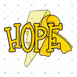 Transfer 002151 - Hope Childhood Cancer Ribbon and Lightning Bolt