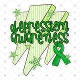 Transfer 002154 - Depression Awareness Lightning Bolts