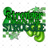 Transfer 002157 - Stronger than My Struggle Black and Green Checker