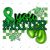 Transfer 002158 - You Matter Black and Green Checker