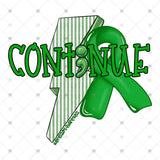 Transfer 002165 - Cont;nue Green Ribbon and Lightning Bolt