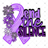 Transfer 002173 - End the Silence Floral Ribbon