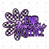 Transfer 002177 - End Domestic Violence Purple Flower