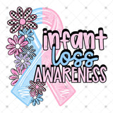 Transfer 002183 - Infant Loss Awareness Floral Ribbon
