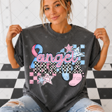 Transfer 002188 - Angel Mama Black and White Checker