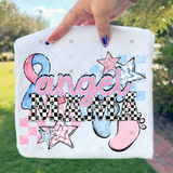 Transfer 002188 - Angel Mama Black and White Checker