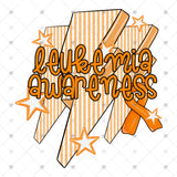Transfer 002192 - Leukemia Awareness Lightning Bolts