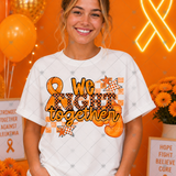 Transfer 002200 - We Fight Together Black and Orange Checker Orange Boxing Gloves