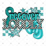 Transfer 002203 - Recover Loudly Black and White Checker