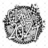Transfer 002214 - Class of 2027 Black and White Dots and Checkers