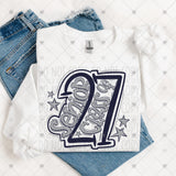 Transfer 002222 - Senior Class of 2027 School Colors