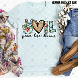 Transfer 002223 -  Floral Peace Love State Set