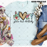 Transfer 002223 -  Floral Peace Love State Set