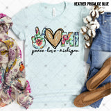 Transfer 002223 -  Floral Peace Love State Set