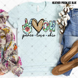 Transfer 002223 -  Floral Peace Love State Set