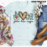 Transfer 002223 -  Floral Peace Love State Set