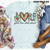 Transfer 002223 -  Floral Peace Love State Set