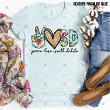 Transfer 002223 -  Floral Peace Love State Set