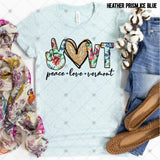 Transfer 002223 -  Floral Peace Love State Set