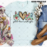 Transfer 002223 -  Floral Peace Love State Set