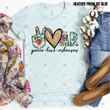Transfer 002223 -  Floral Peace Love State Set