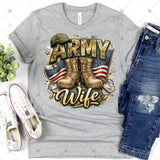 Transfer 002228 - Army Wife Boots and Flag