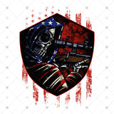 Transfer 002246 - Patriotic Military Skull