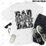Transfer 002278 - Wrestling Dad Grey Army Lightning Bolt Stacked Word Art