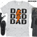 Transfer 002282 - Basketball Dad Lightning Bolt Stacked Word Art